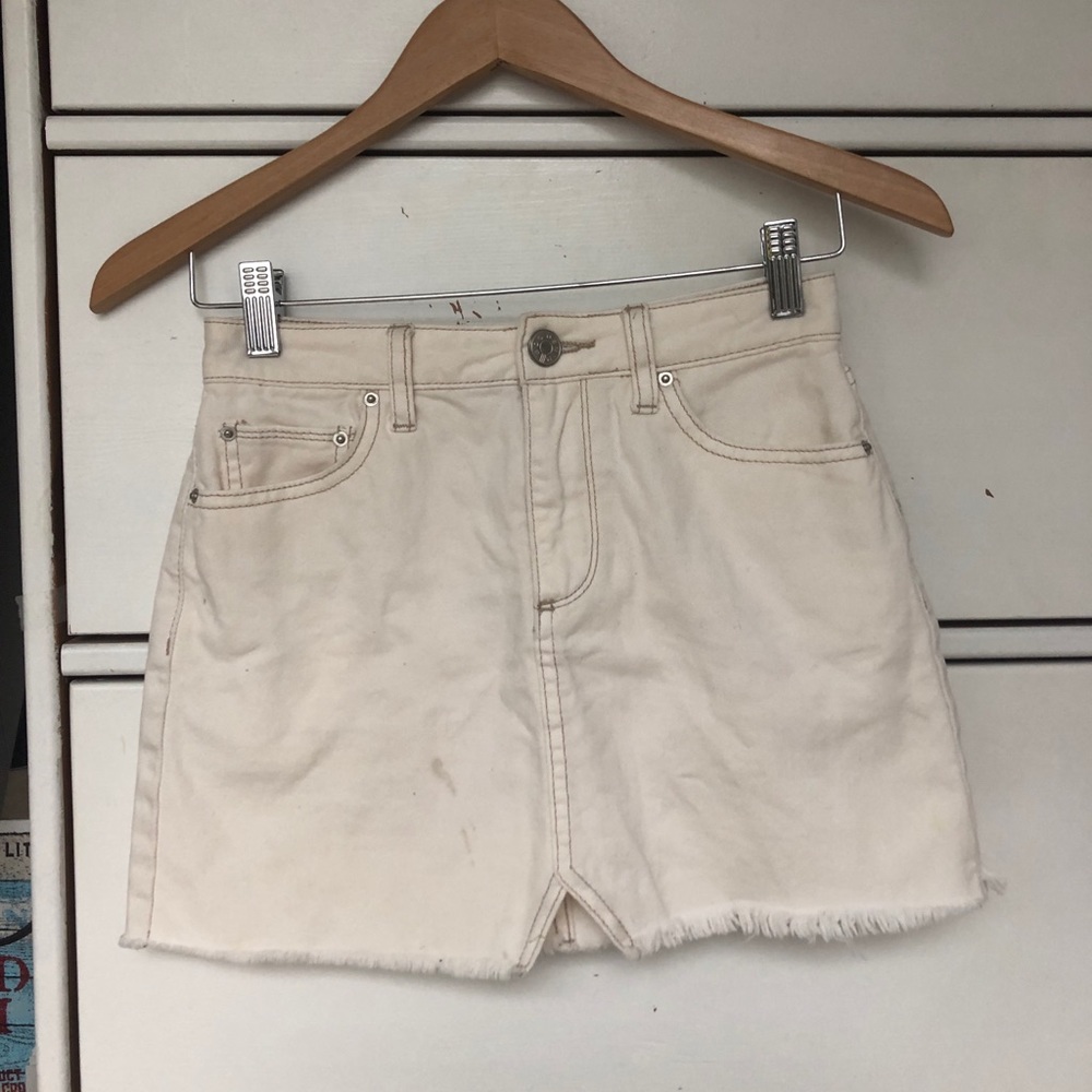 Off White Urban Outfitters Denim Skirt